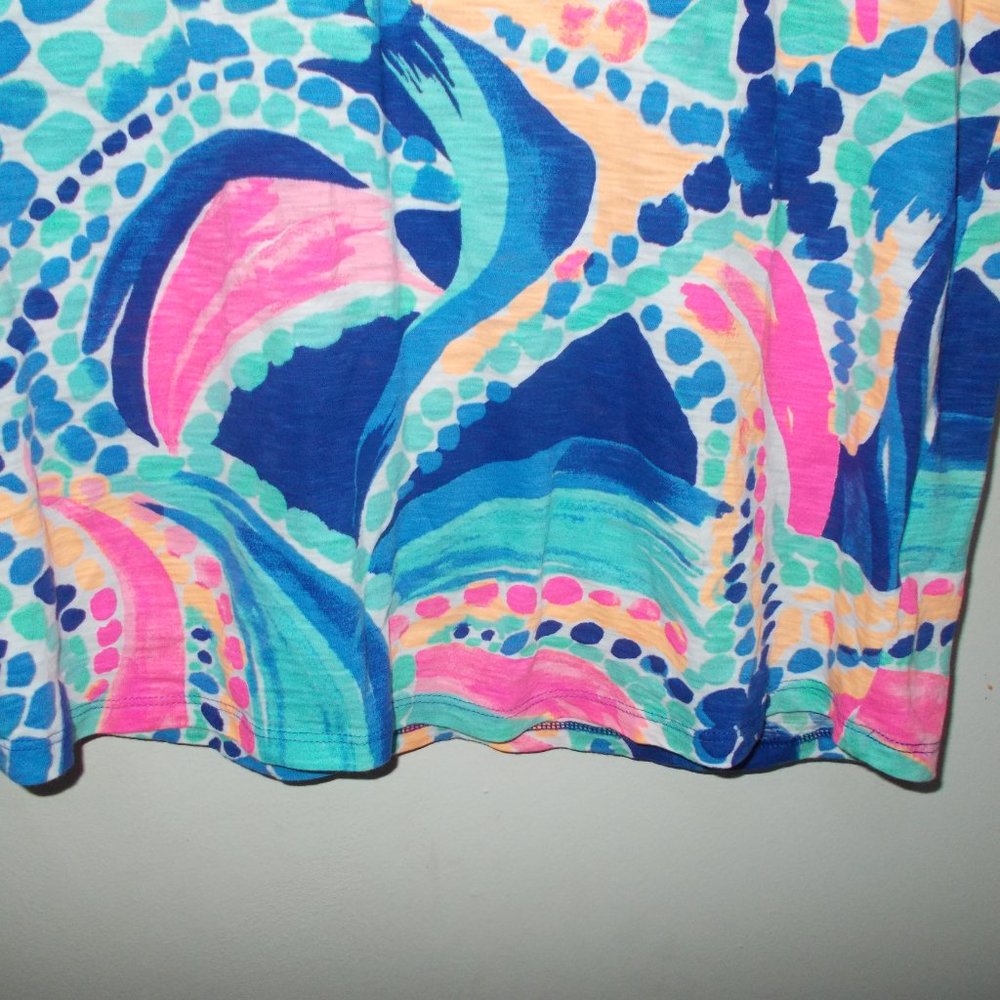 Lilly Pulitzer Patterned Tee Multi Color Size Small - Picture 3 of 6